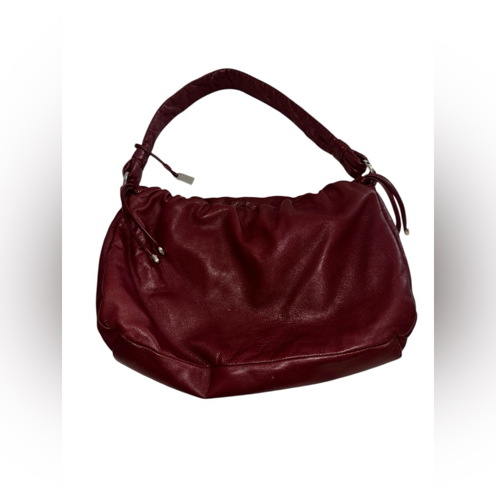 Franco Sarto Burgundy Leather Hobo Bag
